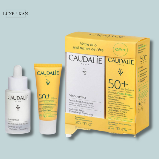 CAUDALIE VINOPERFECT SERUM AND SUNCARE SET