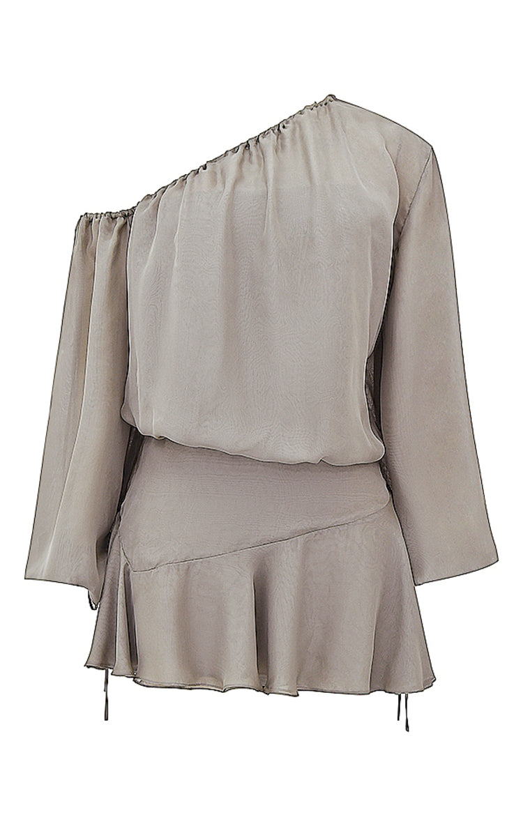 House of CB WILHELMINA ASH GREEN OFF SHOULDER DRESS – Luxe by Kan