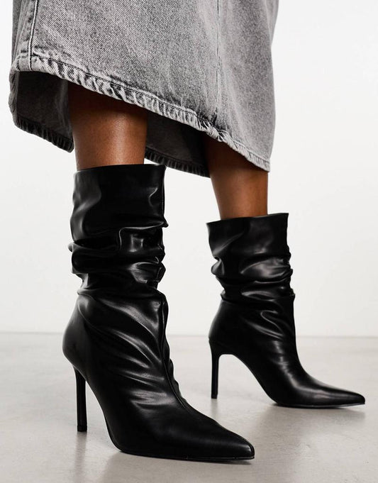 حذاء Public Desire Lilu ذو الكعب العالي باللون الأسود 