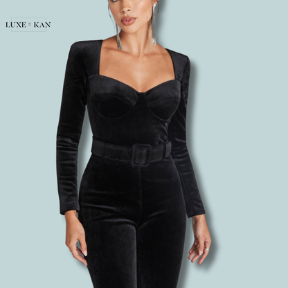 NADINE MERABI NATALIA BLACK JUMPSUIT