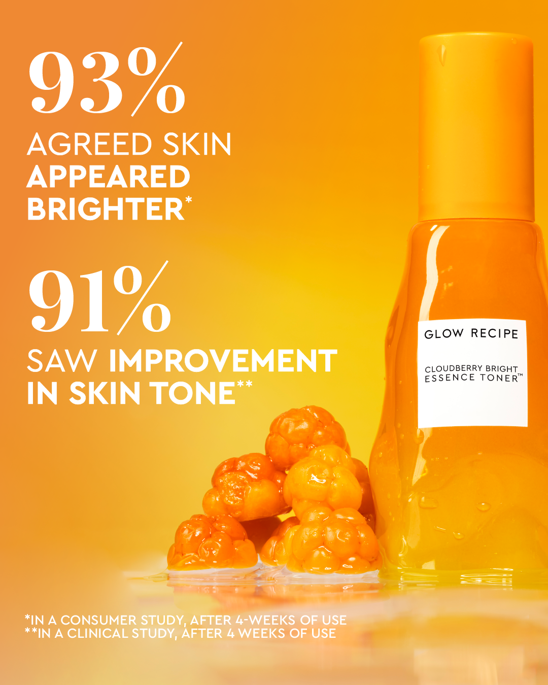 تونر GLOW RECIPE Cloudberry Bright Essence Toner 75 مل