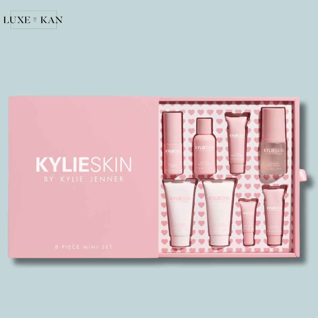 KYLIE SKIN BY KYLIE JENNER مجموعة صغيرة مكونة من 8 قطع