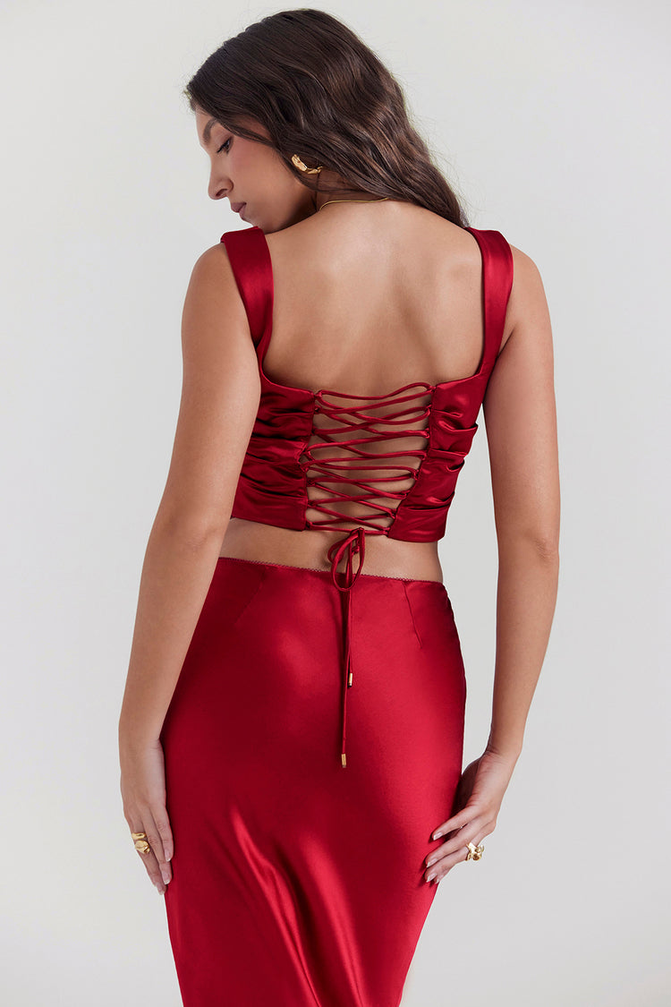 House of CB UNA
RUBY LACE-BACK CORSET