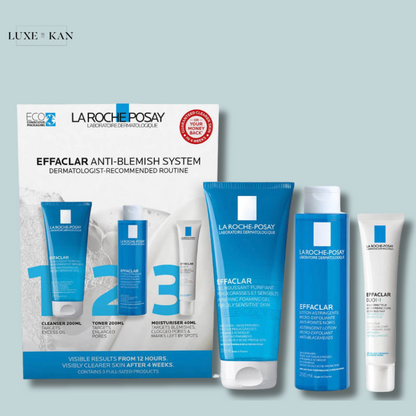 LA ROCHE-POSAY EFFACLAR 3-STEP ANTI BLEMISH SYSTEM 440ML