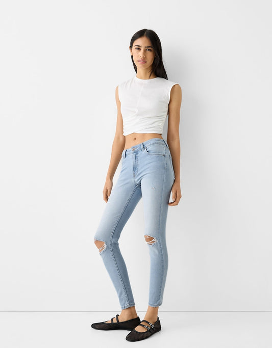 Bershka Low-waist skinny jeans