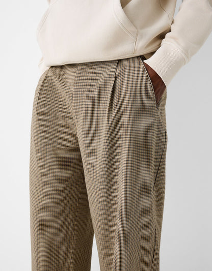 Bershka Tailored houndstooth trousers
