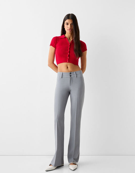 Bershka Tailored flared trousers