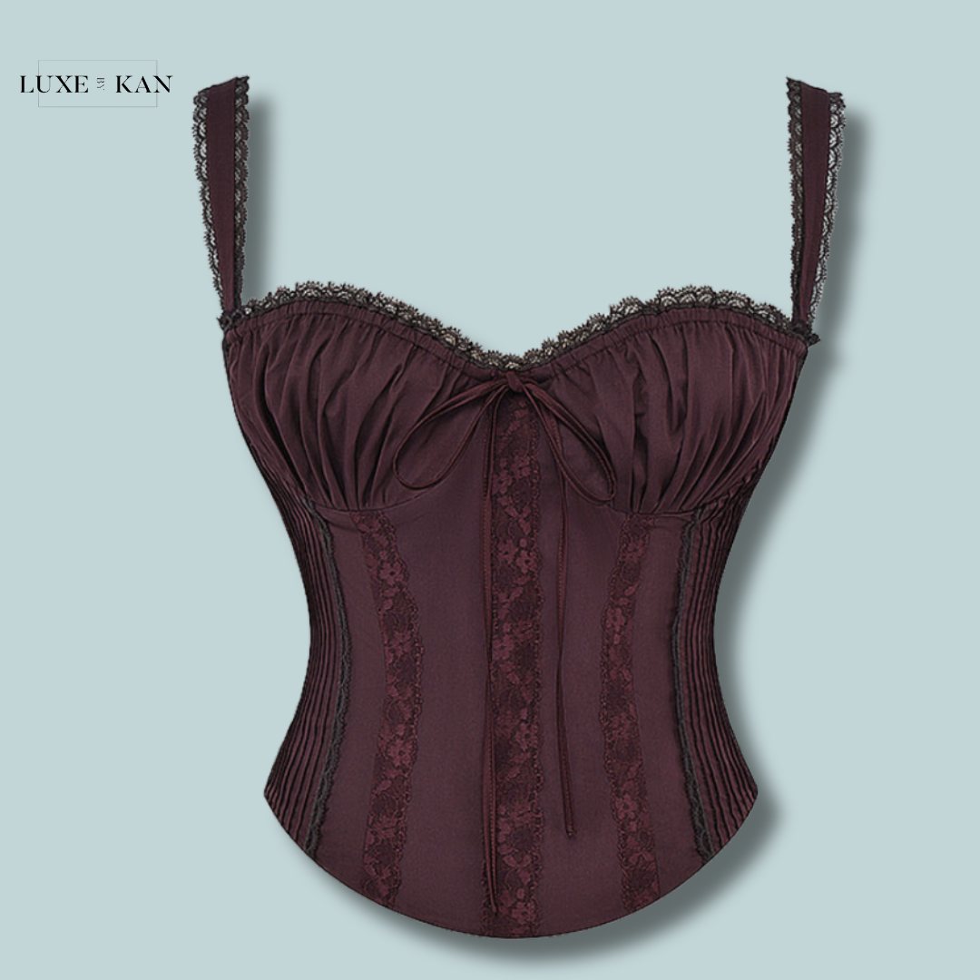 House of CB GINI
RICH BROWN LACE BACK CORSET