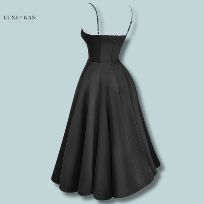 House of CB MADEMOISELLE 
BLACK TULLE MIDI DRESS