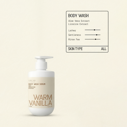 LBK Essentials Warm Vanilla Body Wash Serum 250ml