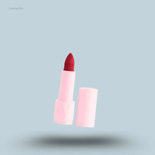 Kylie Cosmetics Matte Lipstick on blue background — Luxe by Kan India