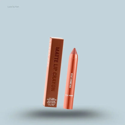 Kylie Cosmetics Matte Lip Crayon stick on blue background — Luxe by Kan India