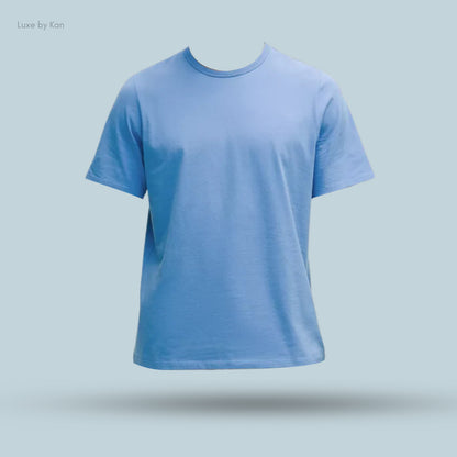 A light blue Lululemon Organic Cotton Classic-Fit T-Shirt, displayed front-facing.