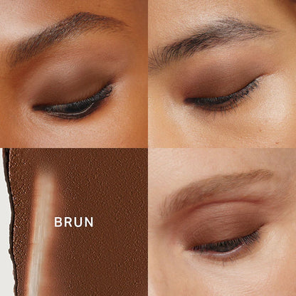 A collage of close-up images showcasing diverse skin tones and eye makeup, highlighting varying textures and shades.