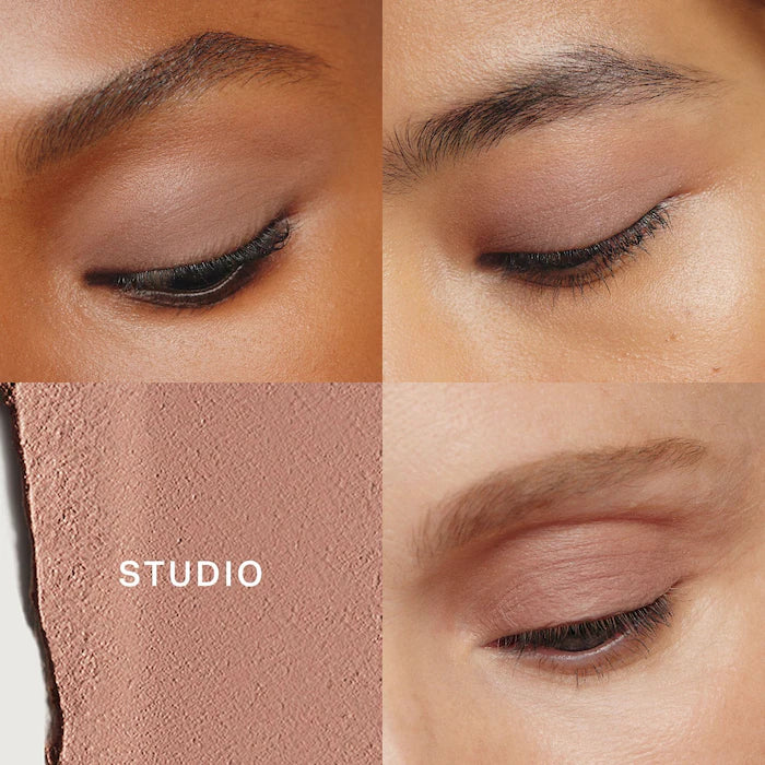 Four close-up sections of skin, highlighting different shades and textures, emphasizing natural beauty and diversity.