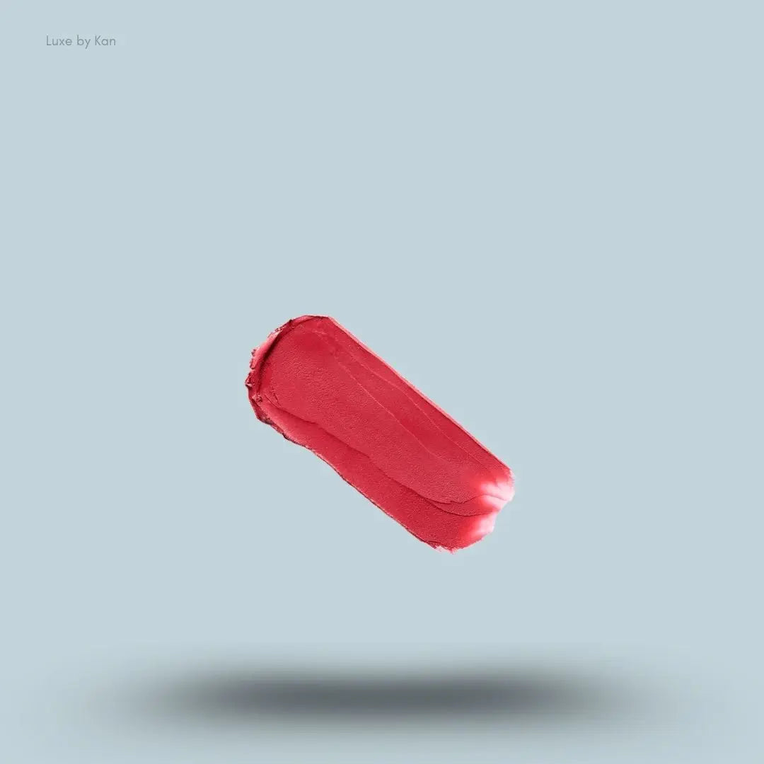 Kylie Cosmetics Powder Blush Stick Cream Blush swatch on blue background — Luxe by Kan India