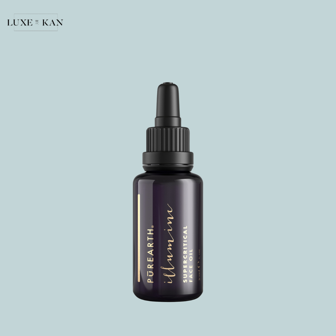 Purearh Illuminm Supercritical Face Oil bottle with dropper.
