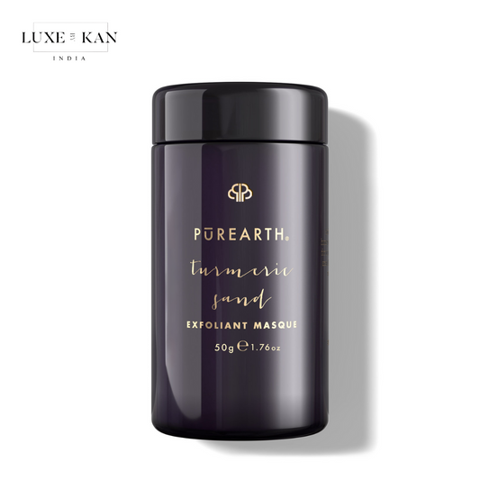 Purearth Turmeric Sand Exfoliant Masque containing 50g of skincare product.