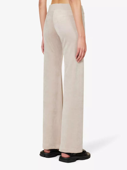 Juicy Couture Layla logo-embroidered velour trousers