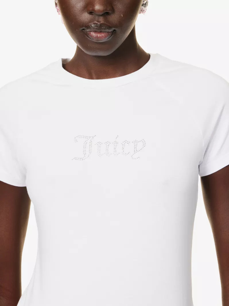 Juicy Couture Diamante-embellished cropped cotton-jersey T-shirt