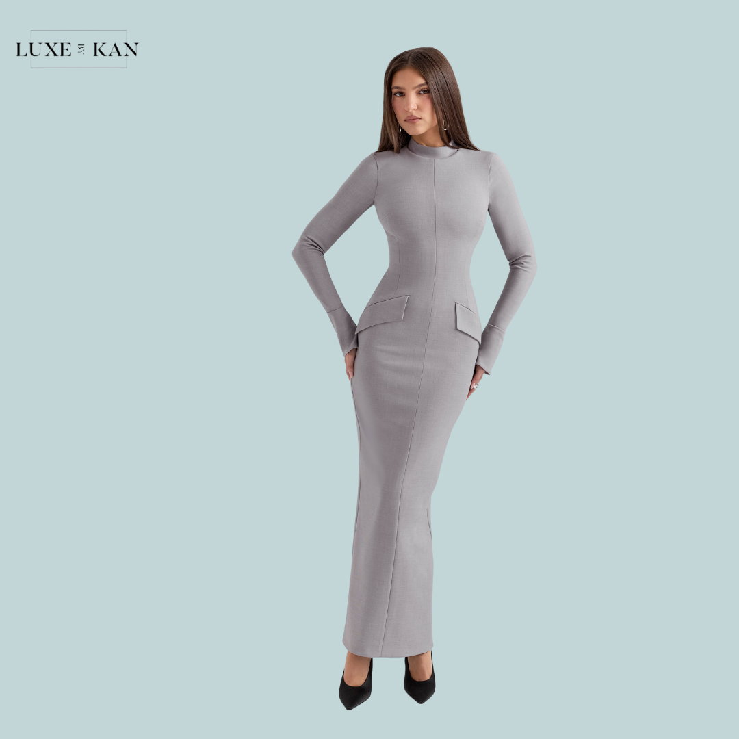 HOUSE OF CB Marie-Louise
Black Turtleneck Maxi Dress
