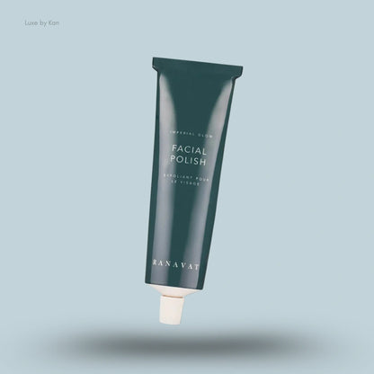 Ranavat Imperial Glow Facial Polish in a dark green tube.