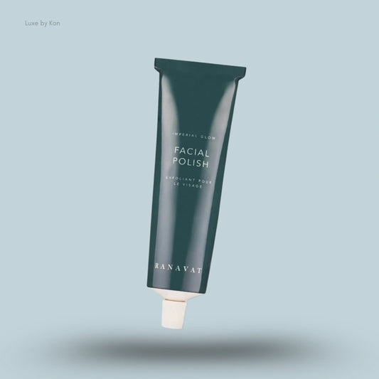Ranavat Imperial Glow Facial Polish in a dark green tube.