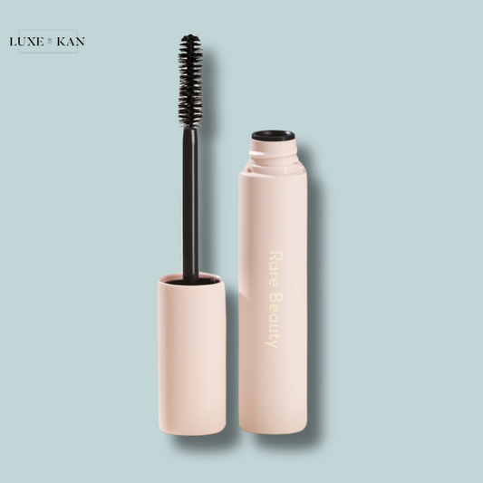Rare Beauty Perfect Strokes Universal Volumizing Mascara tube and wand.
