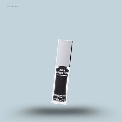 Kylie Cosmetics Holiday Collection Transformative Lip Tint 6ml bottle on blue background — LBK