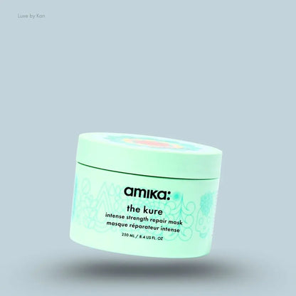 Amika The Kure Intense Bond Repair Mask box on blue background — LBK India