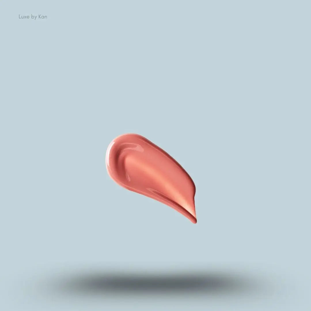 Kylie Cosmetics Supple Kiss Lip Glaze 3ml swatch on blue background — Luxe by Kan India
