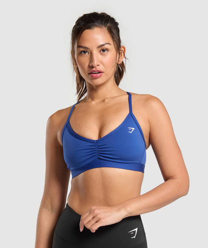 GYMSHARK RUCHED STRAPPY SPORTS BRA
Light Support