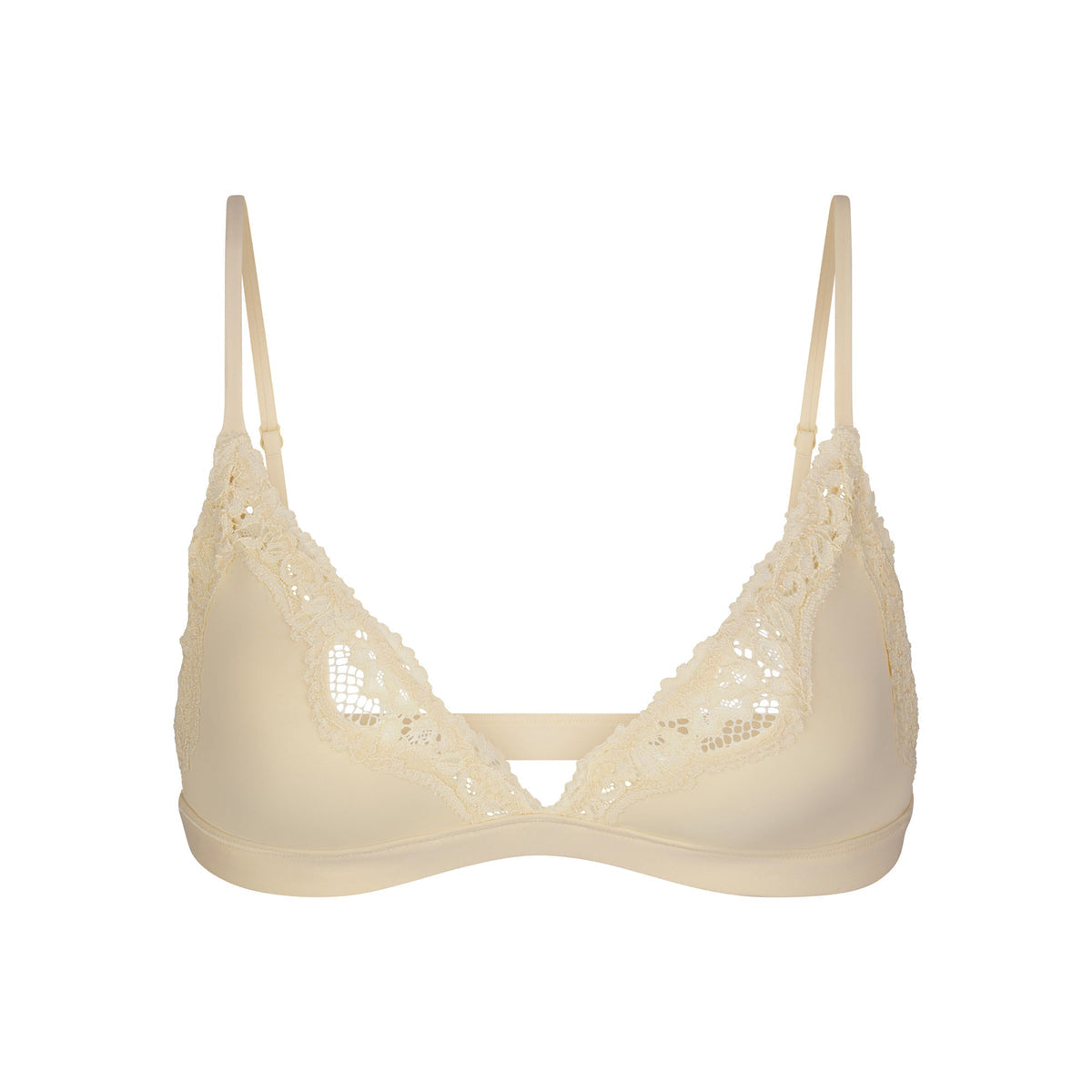 SKIMS Fits Everybody lace-trimmed stretch-woven triangle bra