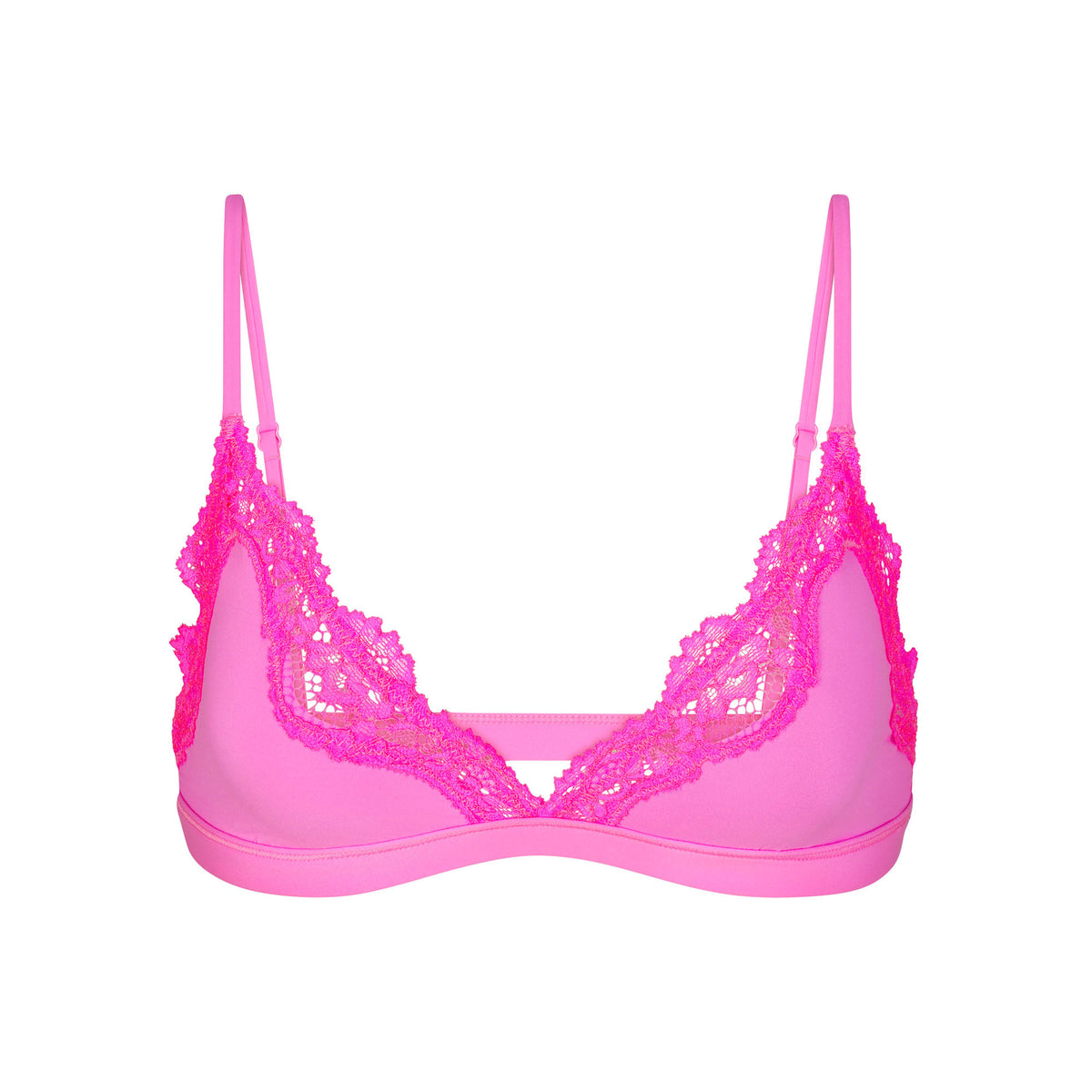 SKIMS Fits Everybody lace-trimmed stretch-woven triangle bra