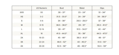 SKIMS Silk Lace Mini Slip Dress size guide chart with measurements