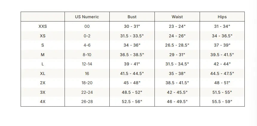 SKIMS Cotton Jersey Foldover Capri size guide chart with measurements