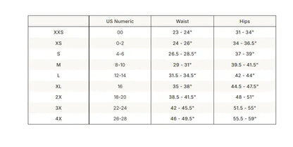 SKIMS Lightweight Cotton Pointelle Lace String Thong size guide chart with measurements