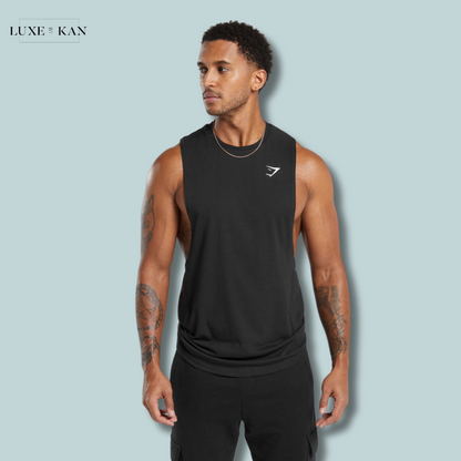 GYMSHARK MEN REACT DROP ARM TANK
Slim Fit