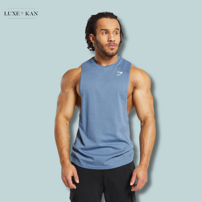 GYMSHARK MEN REACT DROP ARM TANK
Slim Fit