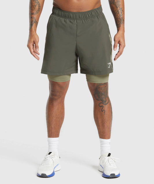 GYMSHARK MEN SPORT 7" 2 IN 1 SHORTS