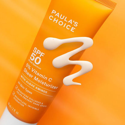 PAULA'S CHOICE 
5% VITAMIN C SHEER MOISTURIZER SPF50 60ML