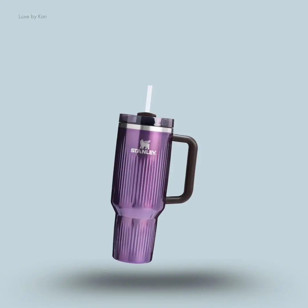 Stanley Quencher H2.0 Fluted Tumbler 1.18L Wisteria Shine colour front view India
