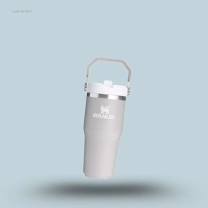 Stanley IceFlow Flip Straw 2.0 Tumbler 0.41L Ash colour leakproof compact tumbler with flip straw front view India