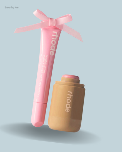 RHODE FALL DUOS 
POCKET BLUSH + PEPTIDE LIP TINT