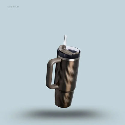Stanley Quencher H2.0 Fluted Tumbler 0.89L back view showing comfort-grip handle and fluted texture India