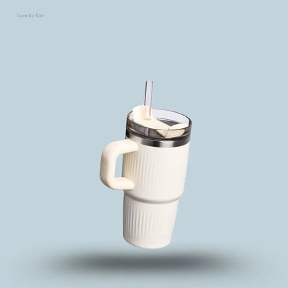 Stanley Quencher H2.0 Fluted Tumbler 0.59L back view showing comfort-grip handle and fluted texture India