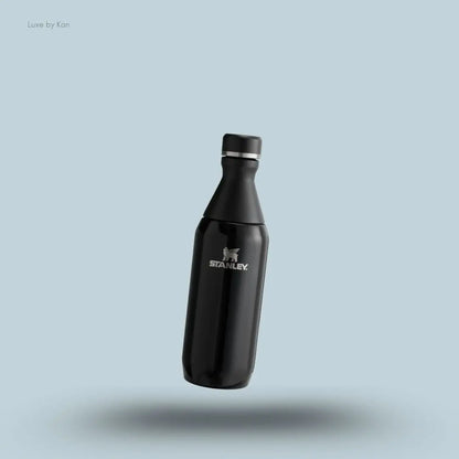 Stanley All Day Slim Bottle 0.35L Black Gloss leakproof slim water bottle front view India