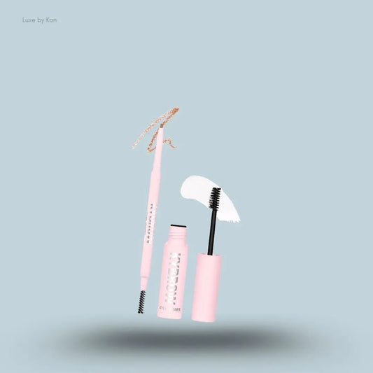 Kylie Cosmetics Kybrow Kit on blue background — Luxe by Kan India