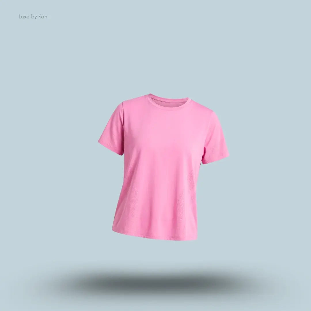 Lululemon Women's Fast and Free Short-Sleeve Shirt, featuring a modern relaxed fit in pink shade