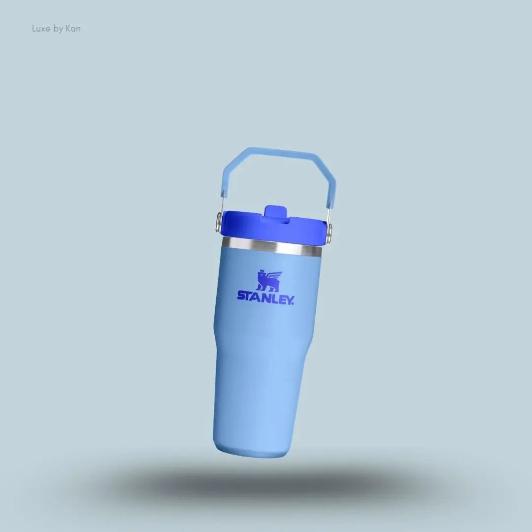 Stanley IceFlow Flip Straw 2.0 Tumbler 0.41L Blue Sky colour leakproof compact tumbler with flip straw front view India